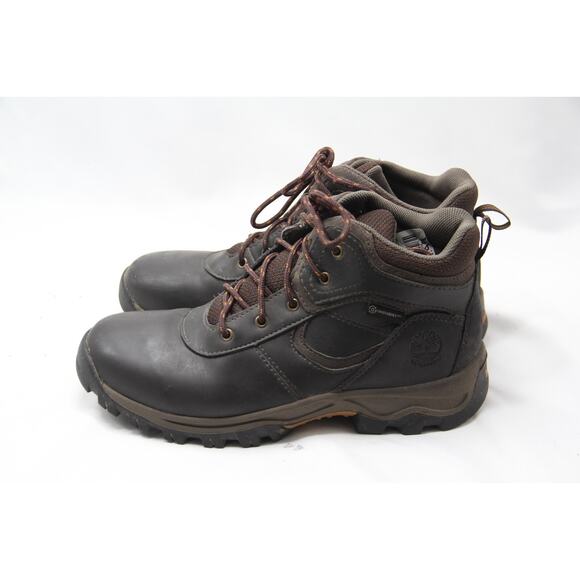 Timberland Mt Maddsen Boots Boys Youth 5.5 Waterproof Brown Leather Hiking A14IB - Picture 3 of 6